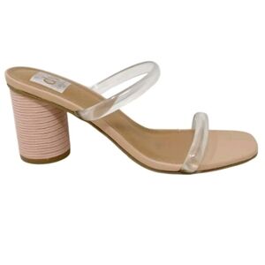 NEW! DV BY DOLCE VITA Clear Round Heel Slip On Sandals 10.